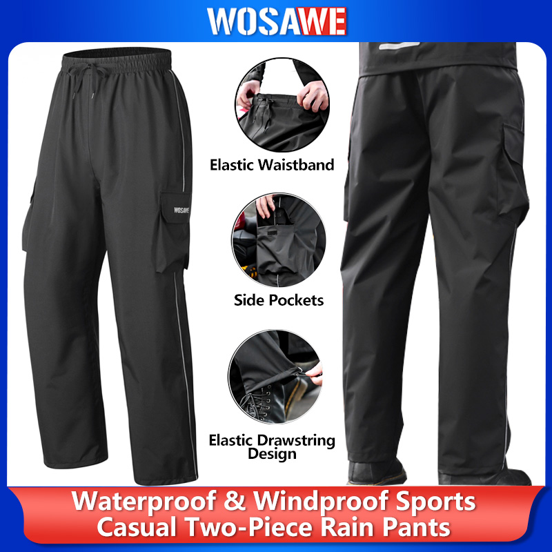 Cycling Shoe Covers - Celana Hujan WOSAWE untuk Hiking, Celana