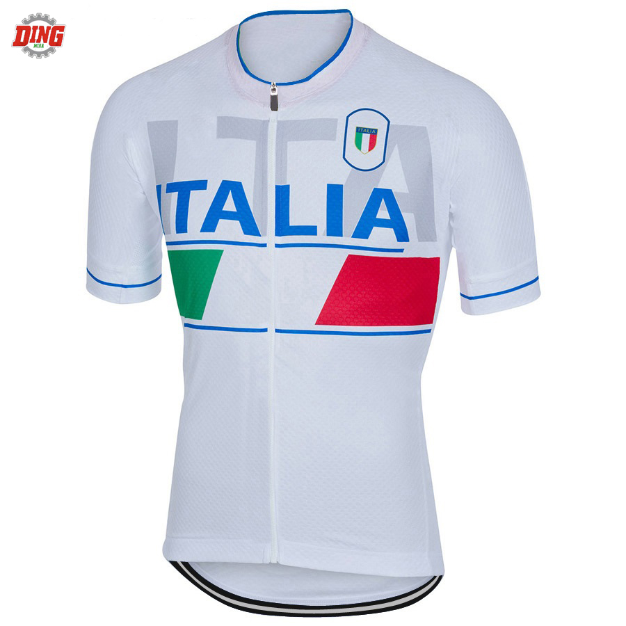 Set Jersey Bersepeda Putih Bar - Cycling Gear Italy ulasan dan harga
