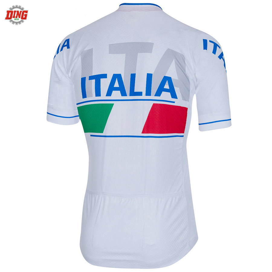 Set Jersey Bersepeda Putih Bar - Cycling Gear Italy ulasan dan harga